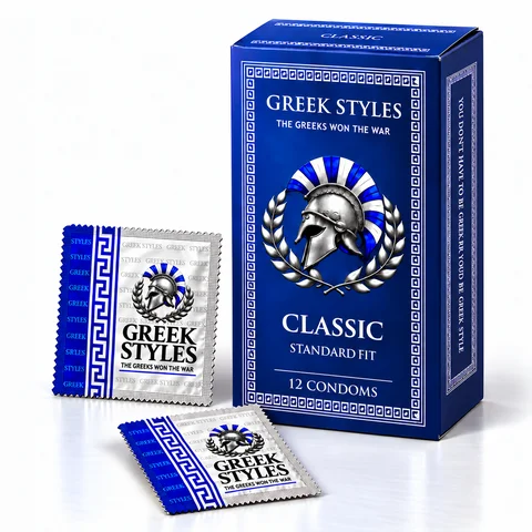 Classic 12-pack photorealistic packaging preview with foil packets