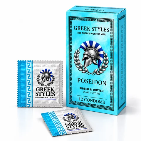 Poseidon 12-pack photorealistic packaging preview with foil packets